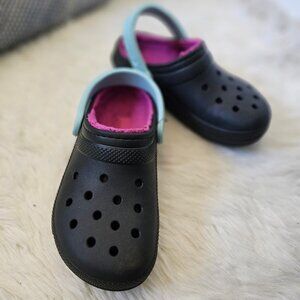 Crocs Classic Fleece-Lined Clogs – M5/W7, Black